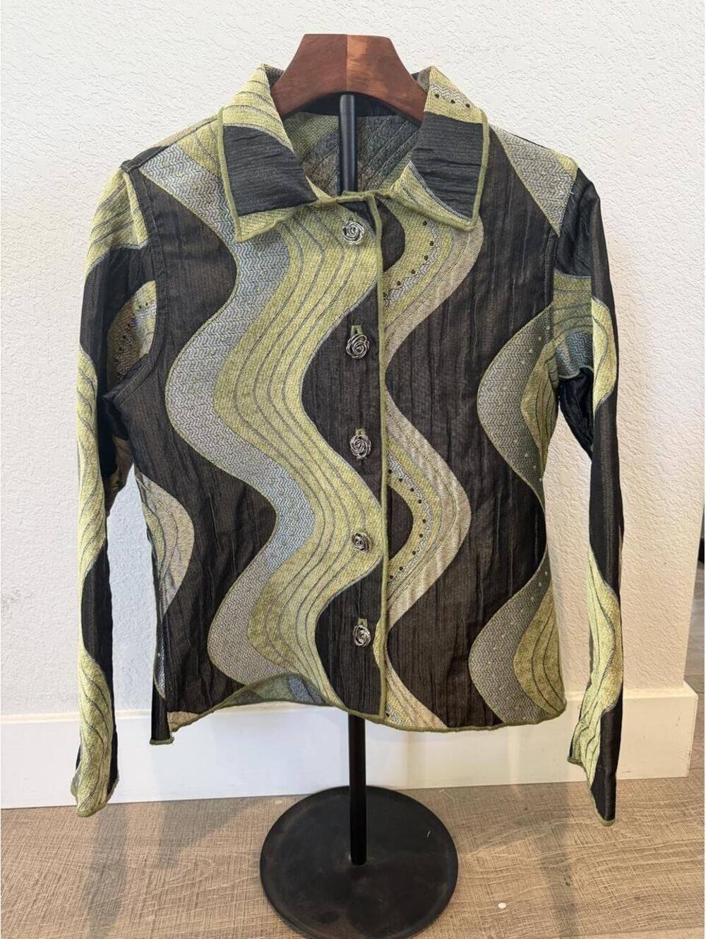Vintage Winding River reversible tapestry jacket size Medium
